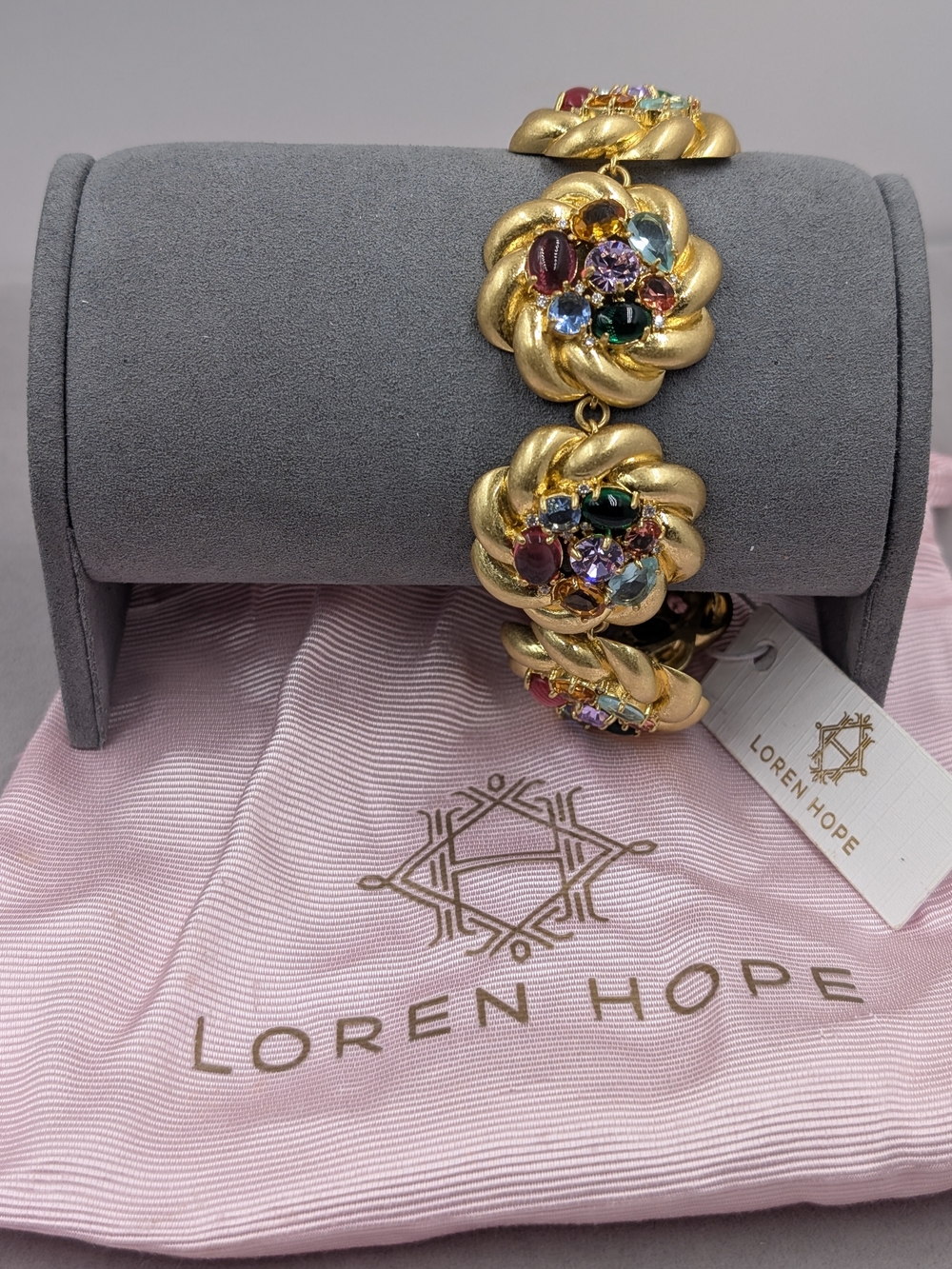 RARE Loren Hope x Lilly Pulitzer Colette Bracelet NWT 24K Gold Plated | 1204